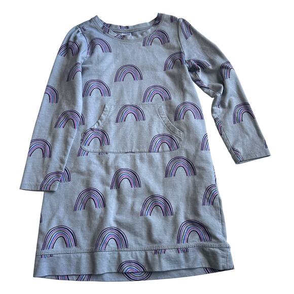 Gymboree Rainbow Print Long Sleeve Dress - Size 7/8 - Picture 1 of 4